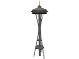 Seattle Space Needle Tower 3D Model