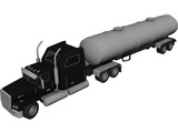 Semi Tanker 3D Model preview