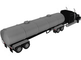Semi Tanker 3D Model
