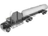 Semi Tanker 3D Model