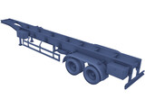Semi Trailer Crescente 3D Model