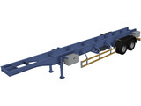 Semitrailer 40ft 3D Model preview