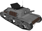 Semovente 75mm 3D Model preview