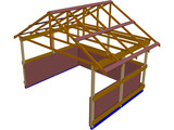 Shed Framing Run-in 3D Model preview