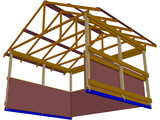 Shed Framing Run-in 3D Model