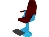 Ship Captain Chair 3D Model preview