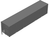 Shipping Container 40x08x08 3D Model