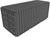 Shipping Container ISO 20ft 3D Model preview