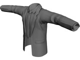 Shirt Tie and Suitcoat 3D Model preview