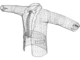 Shirt Tie and Suitcoat 3D Model