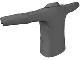 Shirt Tie and Suitcoat 3D Model
