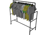 Shirts on Wardrobe 3D Model preview