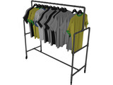 Shirts on Wardrobe 3D Model