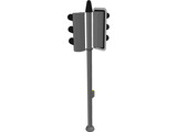 Short Traffic Light 3D Model