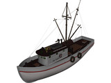 Shrimp Boat 3D Model preview