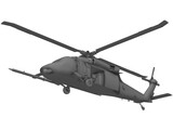 Sikorsky MH-60G with Interior 3D Model