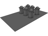 Silos Complex 3D Model