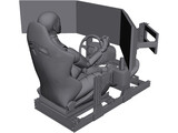 Sim Racing Rig 3D Model preview