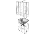 Sink with Mirror 3D Model