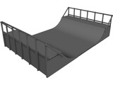 Skateboard Miniramp 3D Model preview