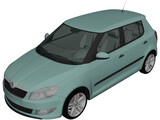 Skoda Fabia (2011) 3D Model preview