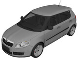 Skoda Fabia II (2010) 3D Model preview