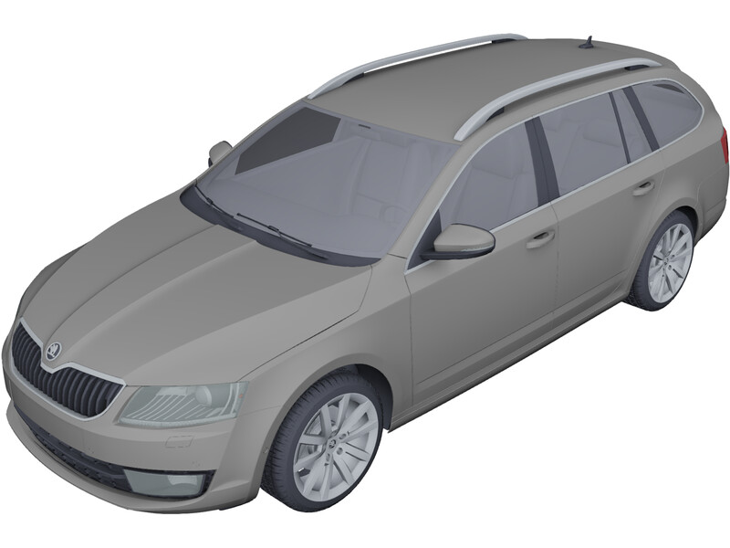 Skoda Octavia Combi (2014) 3D Model