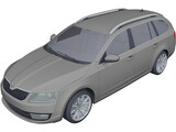 Skoda Octavia Combi (2014) 3D Model preview