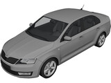 Skoda Rapid (2013) 3D Model preview