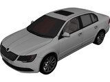 Skoda Superb (2013) 3D Model preview