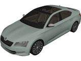 Skoda Superb (2017) 3D Model preview