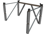 Skyscraper Metal Construction Core 3D Model preview
