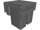 Sliding Garbage Cans 3D Model preview
