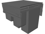 Sliding Garbage Cans 3D Model