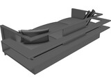 Sling Sofa 3D Model preview