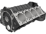 Small Block Chevrolet Engine Block 3D Model preview