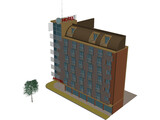 Small Passanger Hotel (Sofia, Bulgaria) 3D Model preview
