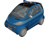 SMART Police Car 3D Model preview