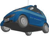 SMART Police Car 3D Model