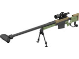 Sniper Rifle 3D Model preview