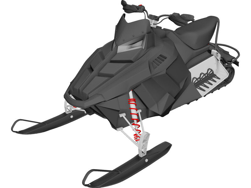 Snowmobile 3D Model