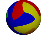 Soccer Ball Brazuca 3D Model preview