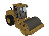 Soil Road Roller 3D Model