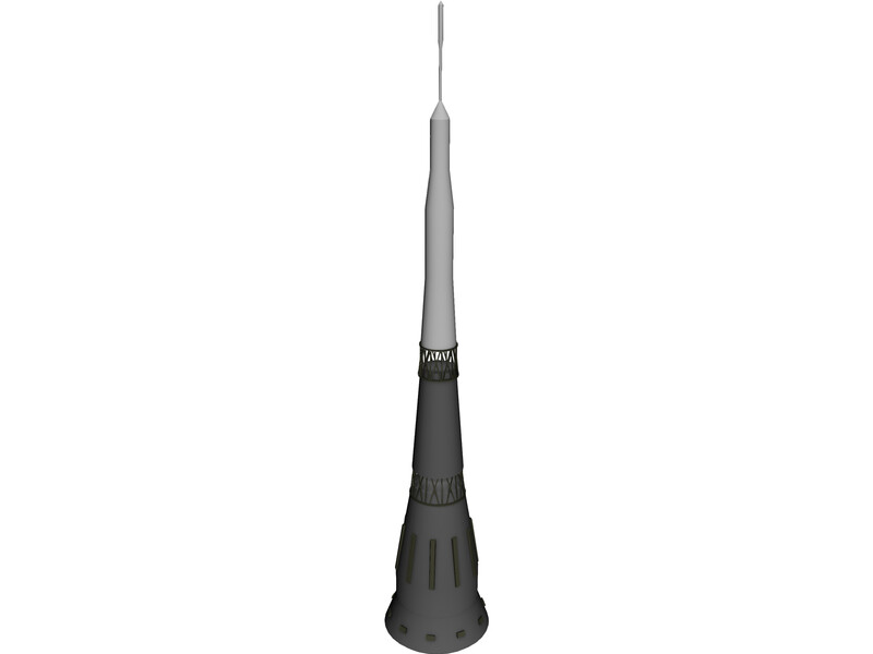 Soviet N1 Moon Rocket 3D Model