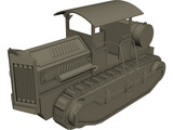 Soviet Tractor Kommunar 3D Model preview