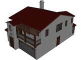 Spanish Style House 2 Story 3D Model preview