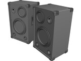 Speaker 3 Way Pair 3D Model preview