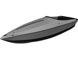 Speed Boat Ferreti 3D Model preview