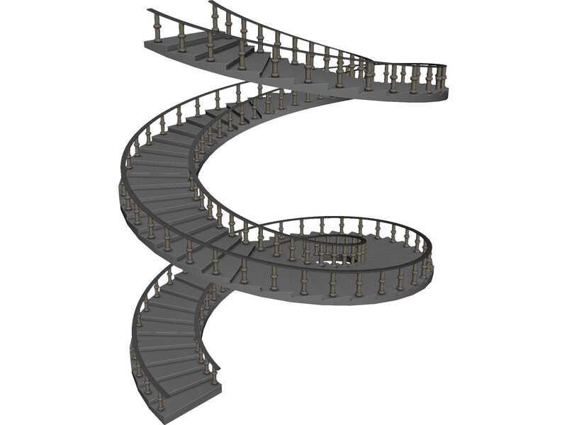 Spiral Staircase 3D Model