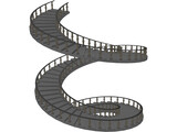 Spiral Staircase 3D Model